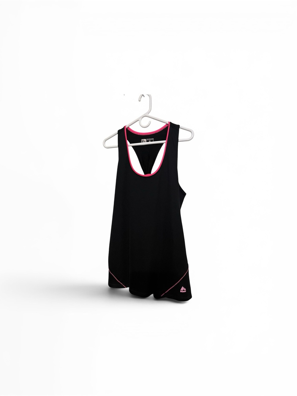 RBX Black Tank with Pink Trim Athletic Racerback